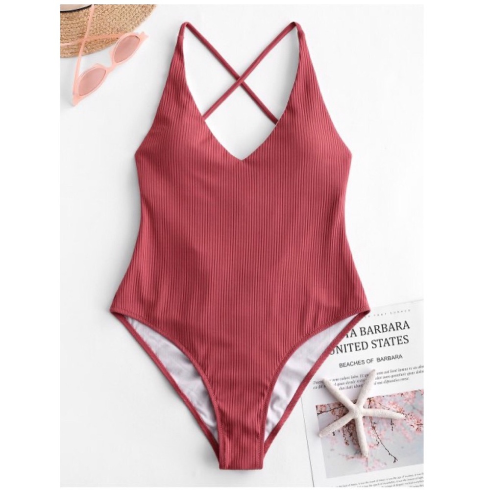 Zaful Cut-Out One Piece Bathing Suit